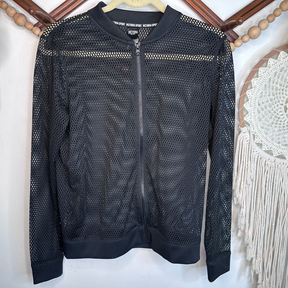 Victoria Sport Black Mesh Zip Jacket
